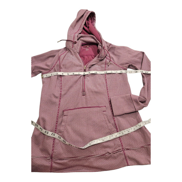 Tangerine Small Purple and White Striped Long Sleeve Hooded Jacket - Picture 8 of 10